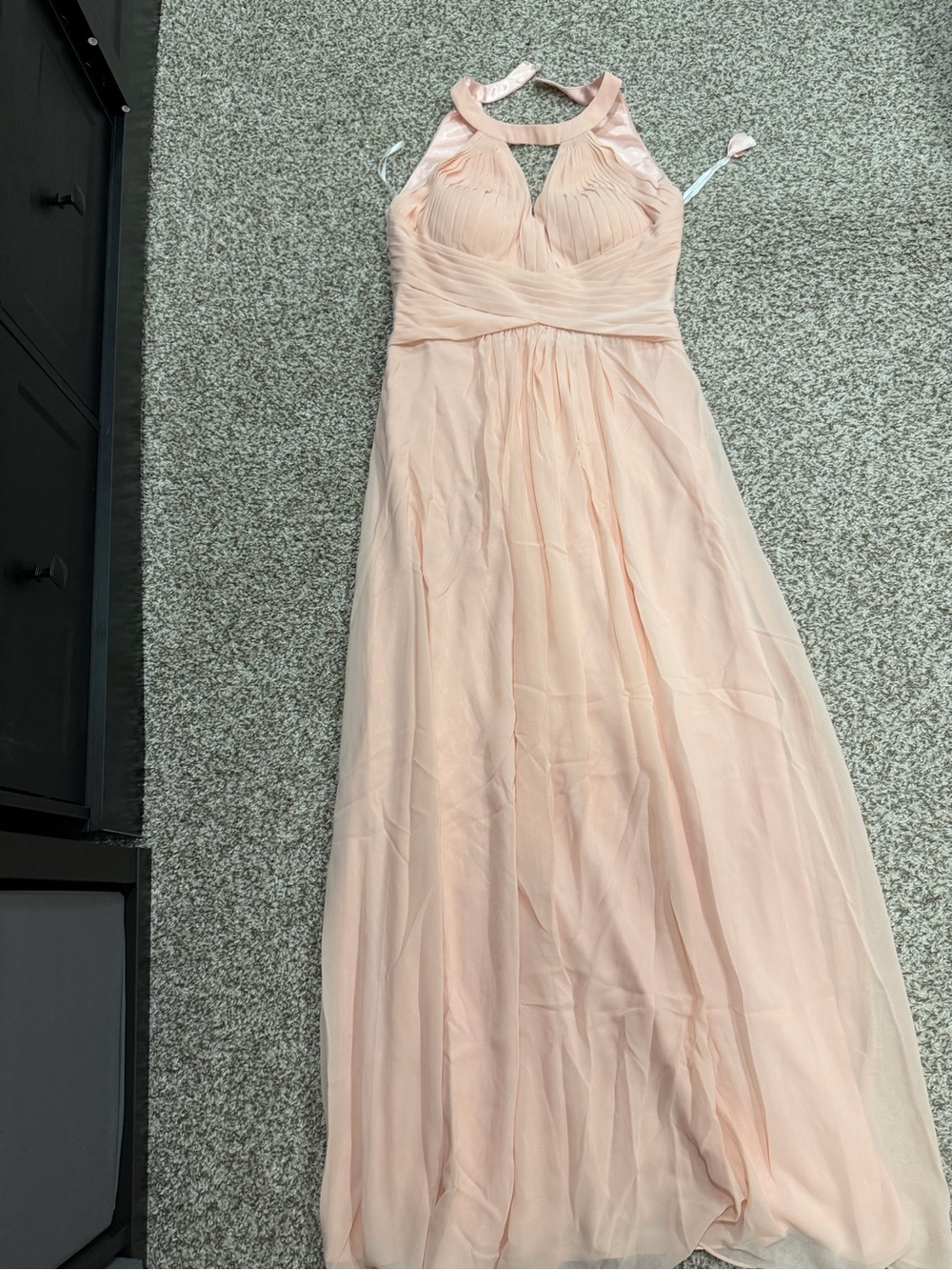 A.W bridal Women's Blush Pink Halter Evening Gown 12